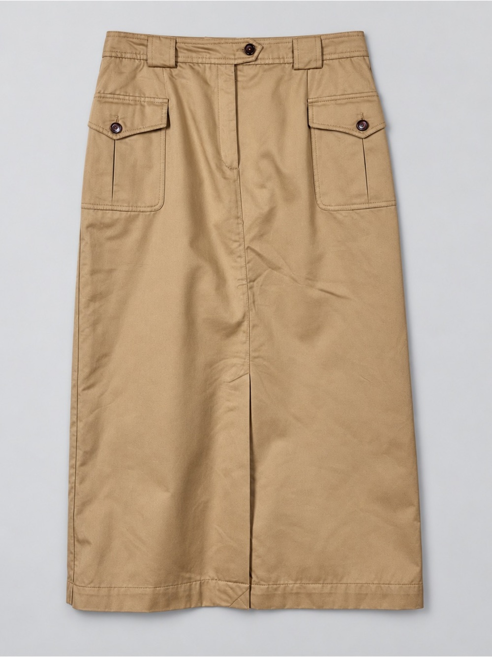 Vintage Liz Claiborne Cargo Maxi Skirt Size 14 Preppy Safari Utility Neutral New